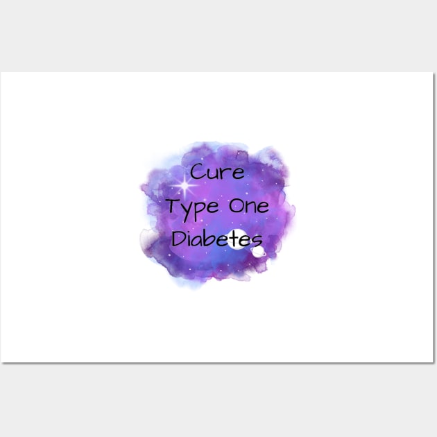 Cure Type One Diabetes Galaxy Wall Art by CatGirl101